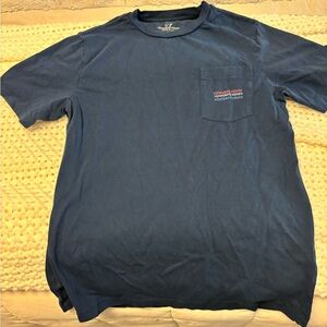 Vineyard Vines Men's Navy Tee with Pocket